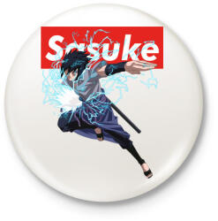 printfashion Sasuke Uchiha - Kitűző, hűtőmágnes - Fehér (5412096)