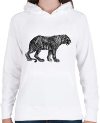 printfashion Macska - Női kapucnis pulóver - Fehér (5154013)