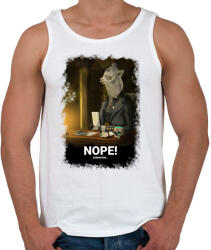 printfashion Nope Alpaka digitális festmény - Férfi atléta - Fehér (2028811)