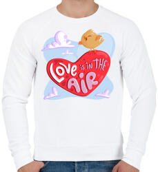 printfashion Love is in the air - Férfi pulóver - Fehér (6059788)