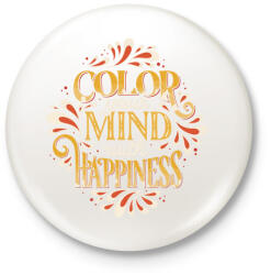 printfashion Színezd az elméd vidámsággal - Kitűző, hűtőmágnes - Fehér (4760143)