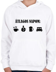 printfashion Átlagos mérnök nap - Gyerek kapucnis pulóver - Fehér (13543367)