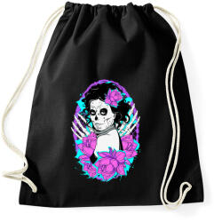 printfashion A virágos lány - Sportzsák, Tornazsák - Fekete (806502)