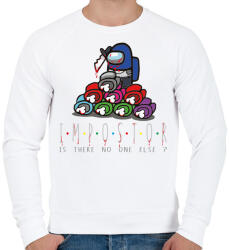 printfashion Among us - Impostor - is there no one else bloody - Férfi pulóver - Fehér (4156283)