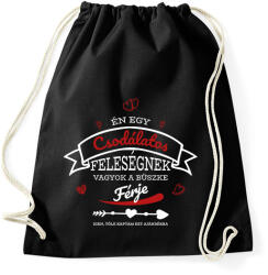 printfashion Büszke férj - Sportzsák, Tornazsák - Fekete (11641056)
