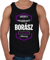 printfashion Borász prémium minőség - Férfi atléta - Fekete (1465676)