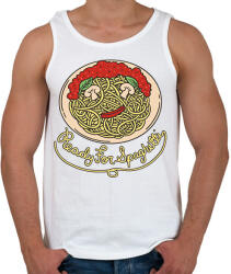 printfashion Spagetti - Férfi atléta - Fehér (12654883)