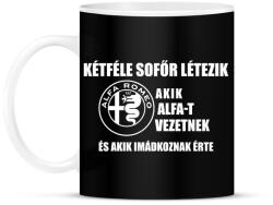 printfashion Kétféle Alfa Sofőr - Bögre - Fekete (1663522)