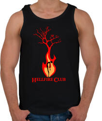 printfashion Hellfire Club heart - Férfi atléta - Fekete (7477362)