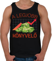 printfashion A legjobb könyvelő - Férfi atléta - Fekete (6541695)