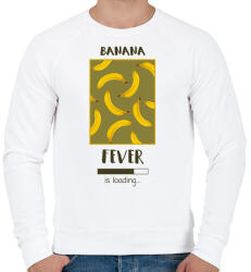 printfashion Örökké banán - Férfi pulóver - Fehér (430899)