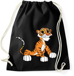 printfashion Cute Tiger - Sportzsák, Tornazsák - Fekete (2359218)