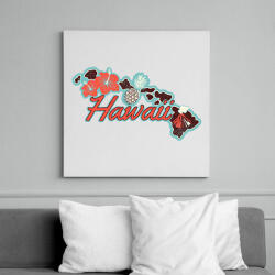 printfashion Hawaii - Vászonkép - Fehér (6625592)