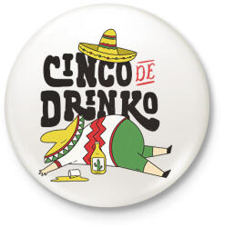 printfashion Részeg mexikói - Kitűző, hűtőmágnes - Fehér (4611054)