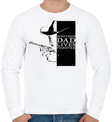 printfashion Western dad - Férfi pulóver - Fehér (7504861)