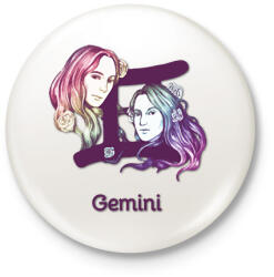 printfashion Gemini színes - Kitűző, hűtőmágnes - Fehér (6267989)