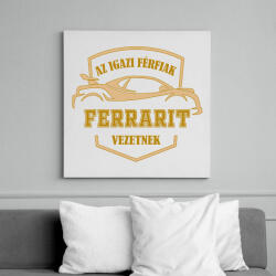 printfashion Ferrari sofőr - Vászonkép - Fehér (6636258)