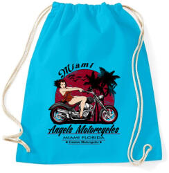 printfashion Motoros angyal - Sportzsák, Tornazsák - Surf blue (164309)