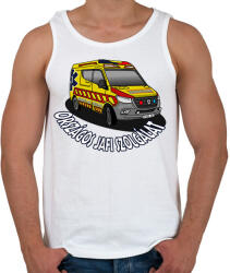 printfashion Jafi mentőautó 1 - Férfi atléta - Fehér (13331582)