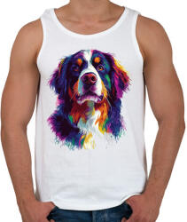 printfashion Berni Pásztorkutya - Férfi atléta - Fehér (16700468)