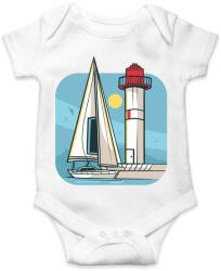 printfashion Vitorlás hajó - Baba Body - Fehér (5085753)