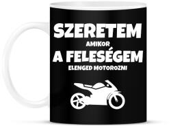 printfashion Szeretem, amikor a feleségem elenged motorozni 2 - Bögre - Fekete (11497158)
