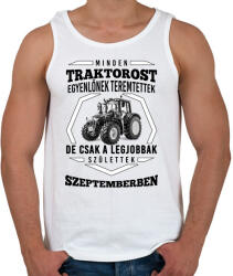 printfashion TRAKTOROS SZÜLINAP - Szeptember - Férfi atléta - Fehér (2645267)