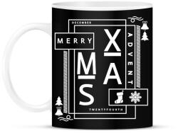 printfashion Merry Xmas - Bögre - Fekete (14911601)