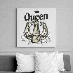 printfashion Sakk Queen - királynő - Vászonkép - Fehér (6636642)
