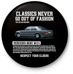 printfashion mercedes - Kitűző, hűtőmágnes - Fekete (14789324)