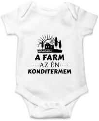 printfashion A farm az én konditermem - Baba Body - Fehér (1673947)