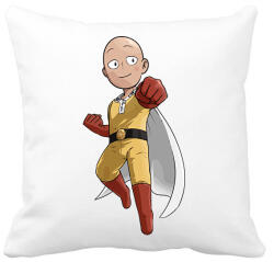 printfashion Saitama One Punch Man - Párnahuzat, Díszpárnahuzat - Fehér (2273744)