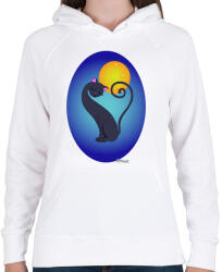 printfashion Cicszerelem - Női kapucnis pulóver - Fehér (454642)