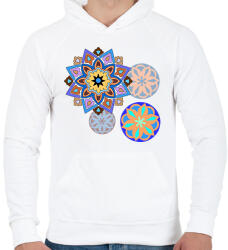 printfashion Mandala7 - Férfi kapucnis pulóver - Fehér (1539705)