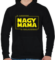 printfashion A legjobb nagymama a galaxisban - Férfi kapucnis pulóver - Fekete (1001472)