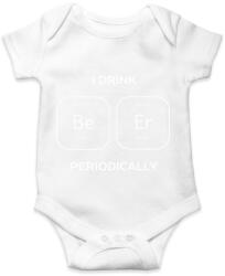 printfashion Sört iszok időszakosan! - Baba Body - Fehér (1331373)
