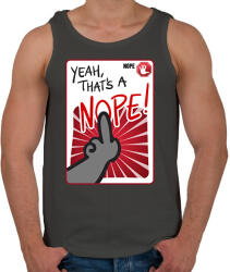 printfashion Nope! - Férfi atléta - Sötétszürke (14947008)