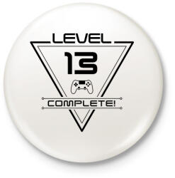 printfashion level-complete-13-black - Kitűző, hűtőmágnes - Fehér (3078292)