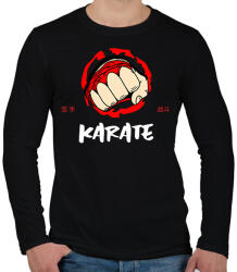 printfashion KARATE - Férfi hosszú ujjú póló - Fekete (9449831)