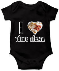 printfashion I Love Túrós Tészta - Baba Body - Fekete (16366509)