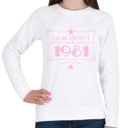 printfashion csillag-1981-pink - Női pulóver - Fehér (552320)