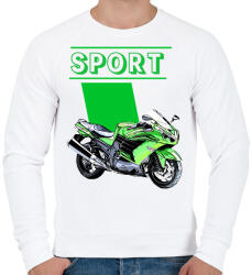 printfashion Sportmotor - Férfi pulóver - Fehér (1858550)