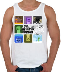 printfashion Minecraft Creeper - Férfi atléta - Fehér (1956885)