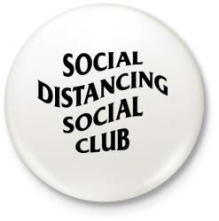 printfashion Távolságtartó klub. . . - Kitűző, hűtőmágnes - Fehér (3267049)