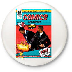 printfashion Pofonosztó comics - Kitűző, hűtőmágnes - Fehér (6559998)
