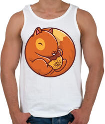 printfashion Mókus makkal - Férfi atléta - Fehér (13550517)