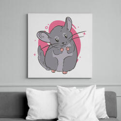 printfashion Csincsilla - Vászonkép - Fehér (8043183)