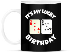 printfashion 35 POKER SZÜLINAP - Bögre - Fekete (9832480)
