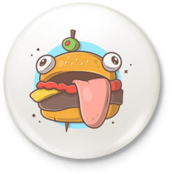 printfashion fortnite Durr Burger - Kitűző, hűtőmágnes - Fehér (3078946)