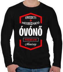 printfashion Óvónő prémium minőség - Férfi hosszú ujjú póló - Fekete (1469710)